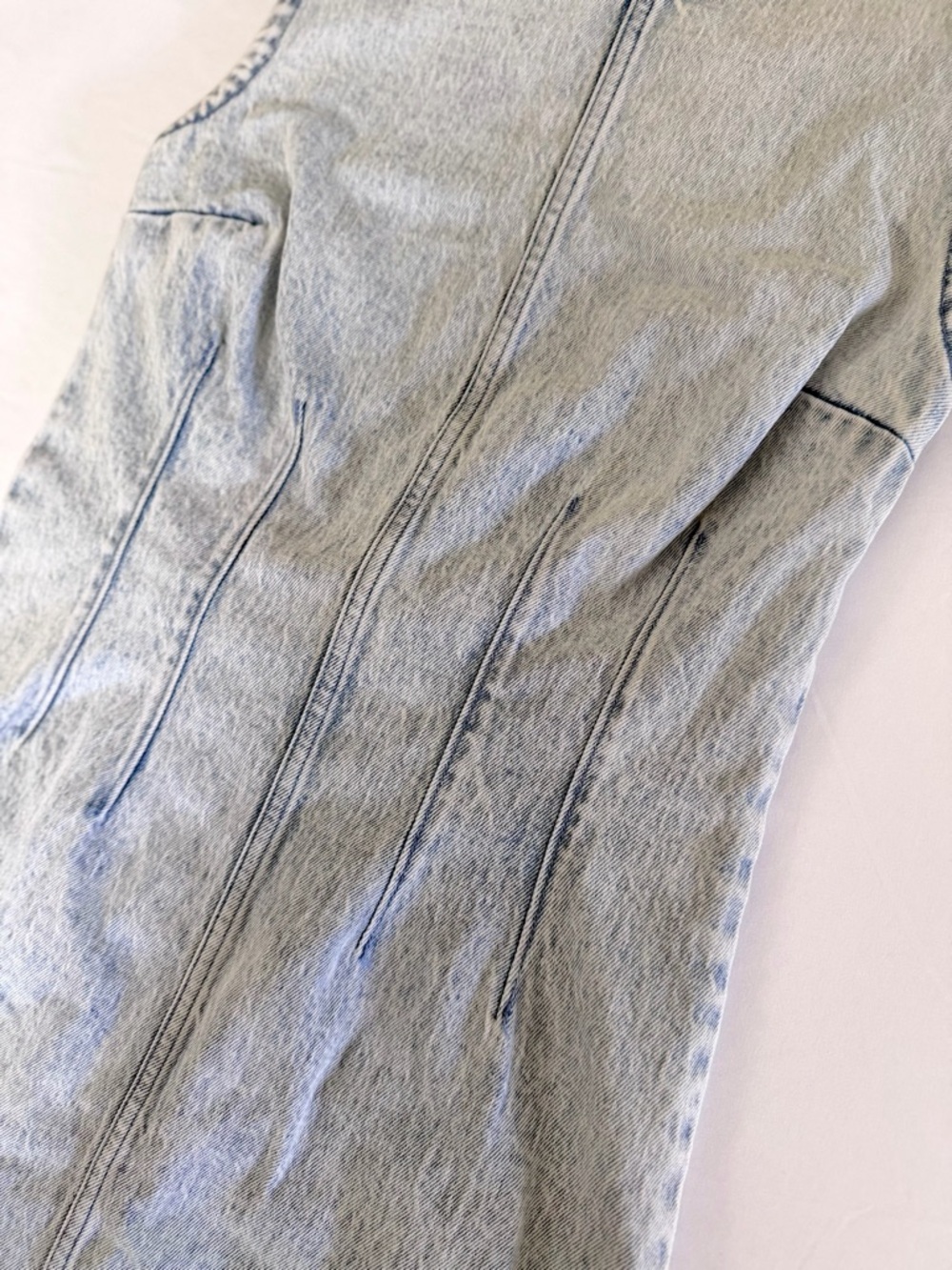 Abercrombie & Fitch Shell Denim Light Wash Mini Dress XS - Picture 7 of 14